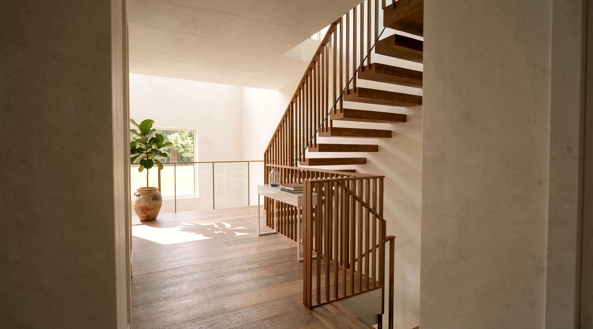 Cage d'escalier intérieure en bois, lot A/B